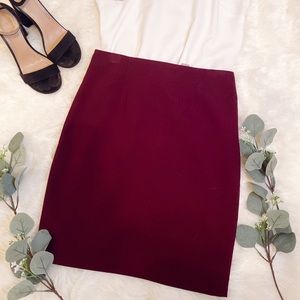 Burgandy pencil skirt